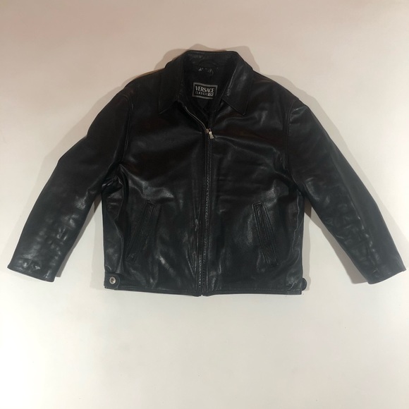 Versace classic v2 leather jacket Clearance